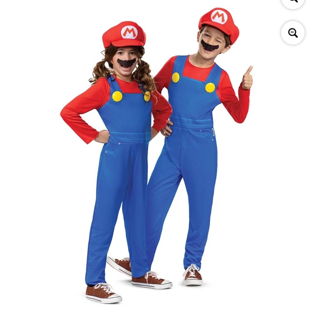 Mario Kids Red and Blue Costume Set